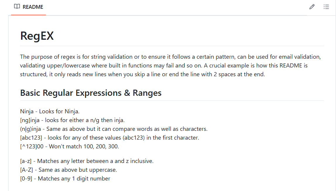 RegEX Analysis